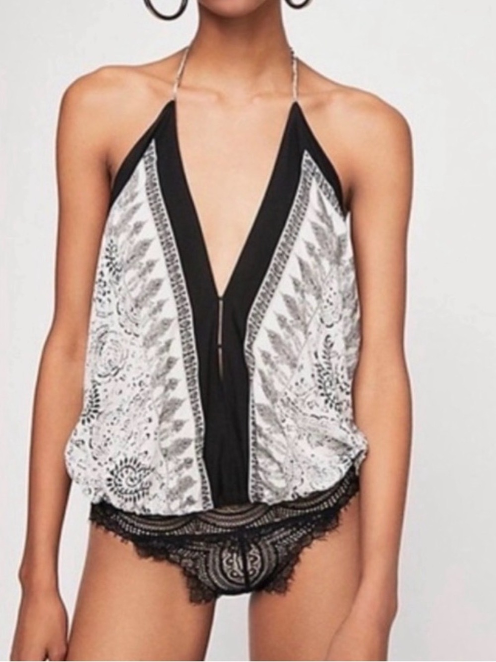 Free People Borderlines bodysuit XS